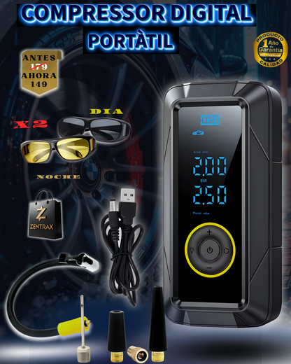 COMPRESSOR DE AIRE DIGITAL PORTATIL
