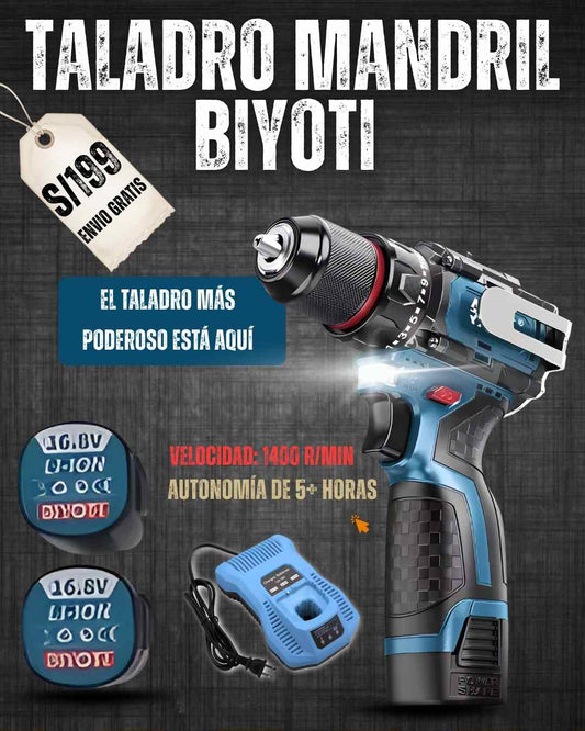 Taladro Biyoti Inalámbrico Súper Potente