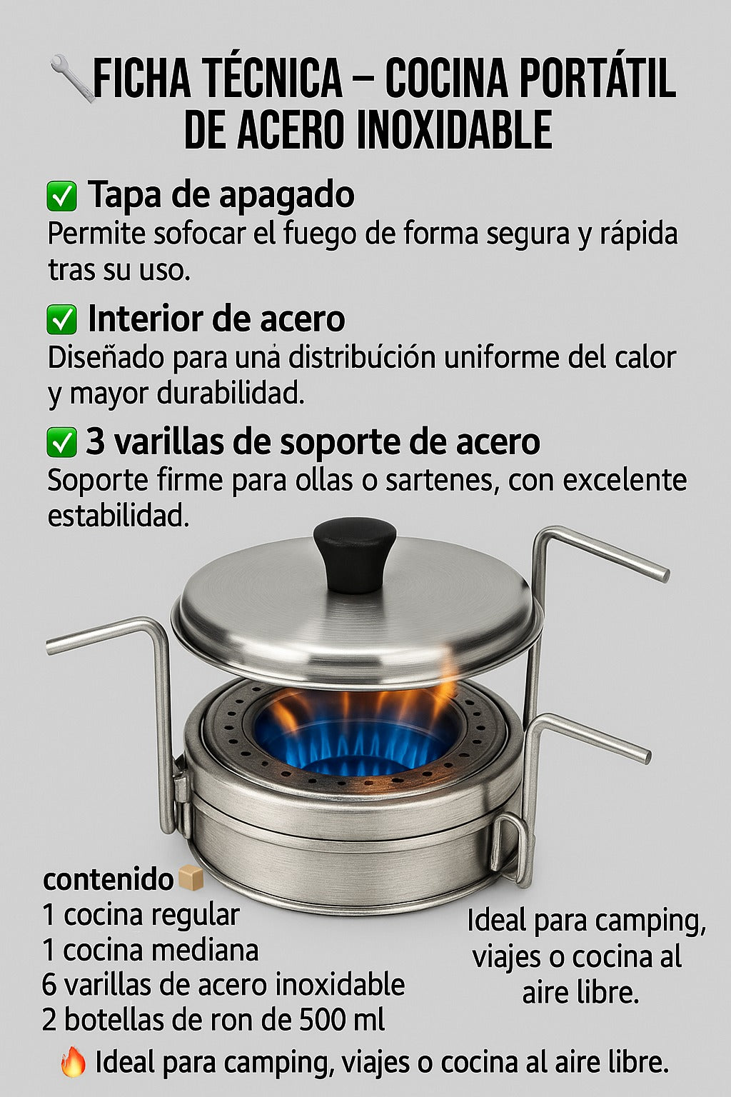 KIT COCINA PORTATIL 🔥