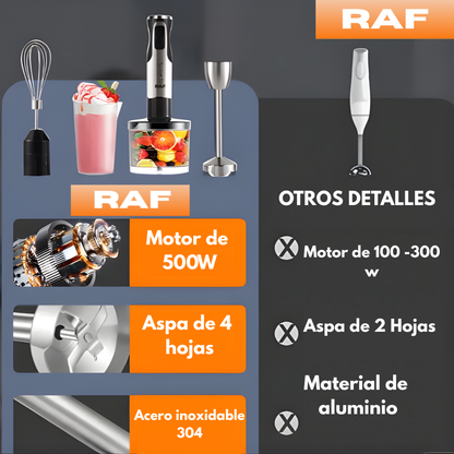 LICUADORA DE MANO POTENTE  4 EN 1 RAF