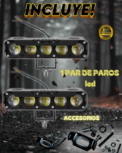 Faros Led Potente Ambar 2 en 1