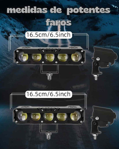 Faros Led Potente Ambar 2 en 1