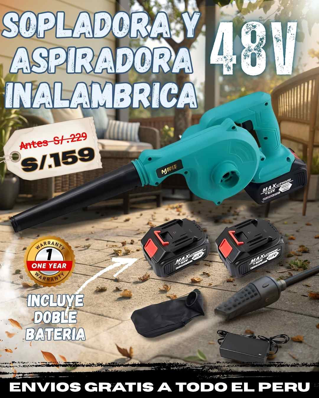 Soplada y Aspiradora 48v